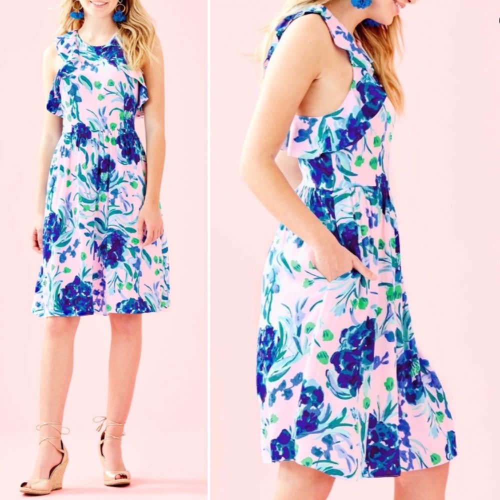 💕NWT Lilly Pulitzer Floral Rory Fit&Flare Dress💕